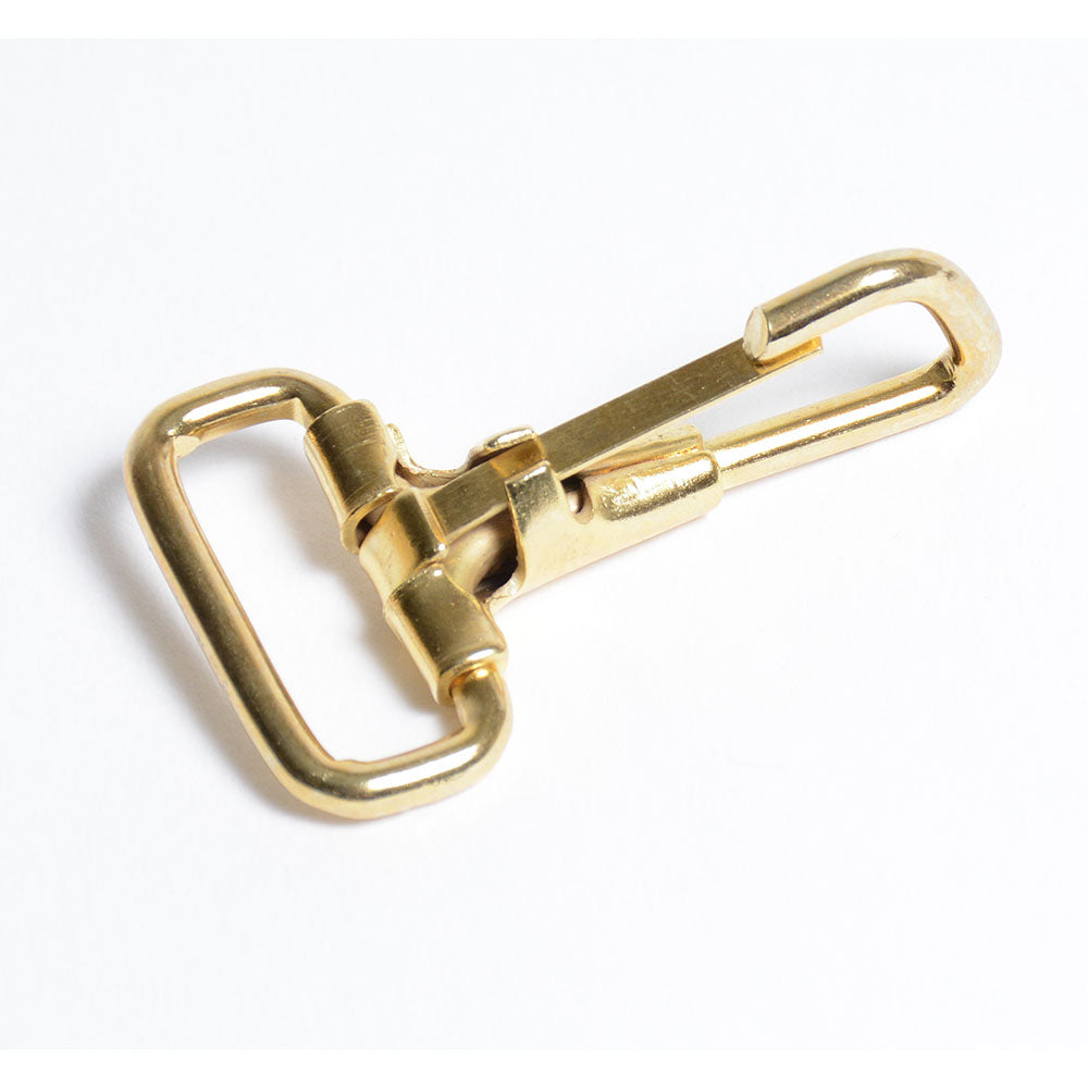 1" Steel Snap Hook - Brass-plated