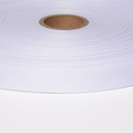 1" Polyester Twill Tape - White