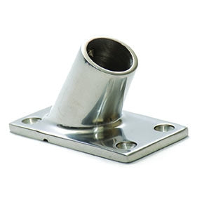 60 Degree Rectangular Base for 7/8" tube - SS