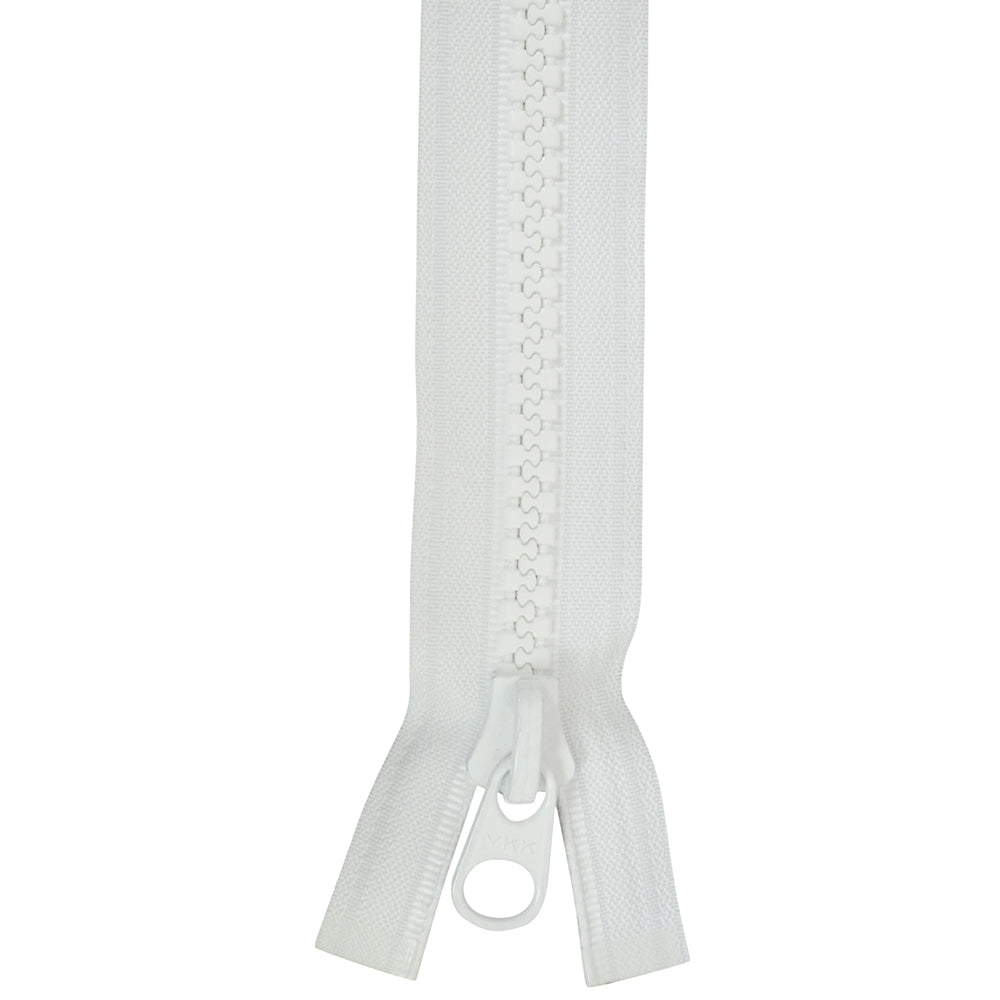 #10 Vislon Zipper White 48"