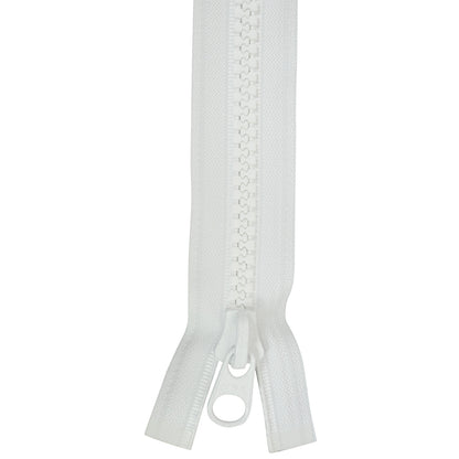 #10 Vislon Zipper White 72"